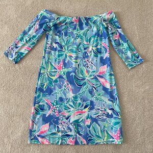 LILLY PULITZER LAURANA BENNET BLUE CELESTIAL SEAS DRESS